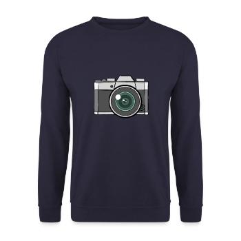 Photo Photography Photo Camera Photographer Camera - Unisex Sweatshirt - navy - Front - Alina (178cm) & Michal (187cm)