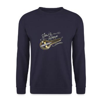 Qopuz Musik Maultrommel Musik Musiker - Unisex Pullover - Navy - Vorne - Alina (178cm) & Michal (187cm)
