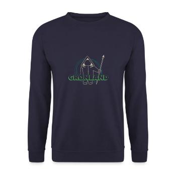 Grönland Tupilaq Thulemand Inuit Religion - Unisex Pullover - Navy - Vorne - Alina (178cm) & Michal (187cm)