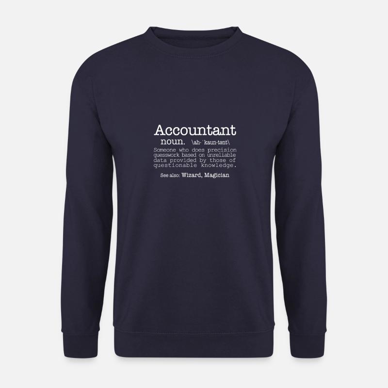 Lustige Buchhalter-Substantiv-Definition - Unisex Pullover - Navy