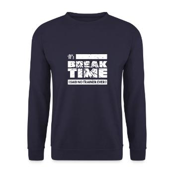 Workout Personal Trainer Fitness Lifestyle Gesche - Unisex Sweatshirt - navy - Front - Alina (178cm) & Michal (187cm)
