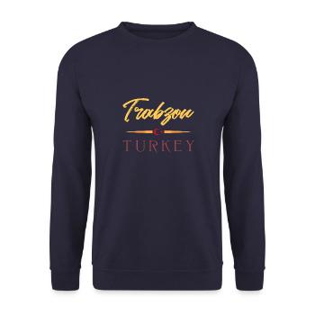 Trabzon Türkei Türk Herkunft Memleket Sprüche - Unisex Pullover - Navy - Vorne - Alina (178cm) & Michal (187cm)