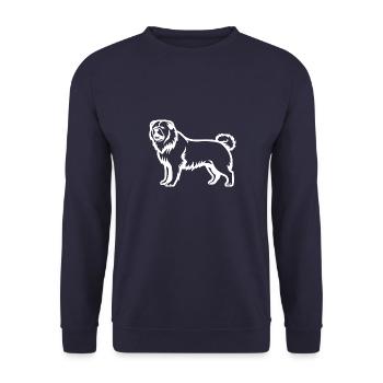 Chow Chow Silhouette de chien - Sweat-shirt Unisexe - marine - Devant - Alina (178cm) & Michal (187cm)