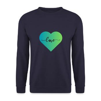 Chien Chiens Amour du chien - Sweat-shirt Unisexe - marine - Devant - Alina (178cm) & Michal (187cm)