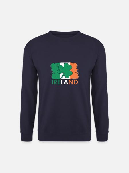 Irlande Green Shamrock Flag Origine nationale - Sweat-shirt Unisexe - marine