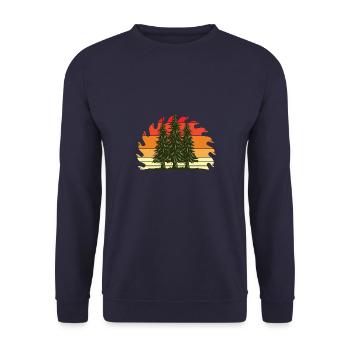 Tronçonneuse Axt Förster Bûcheron scie chaîne - Sweat-shirt Unisexe - marine - Devant - Alina (178cm) & Michal (187cm)