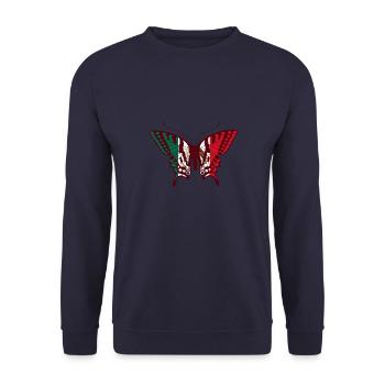 Mexico flag Mexican vacation beach origin - Unisex Sweatshirt - navy - Front - Alina (178cm) & Michal (187cm)