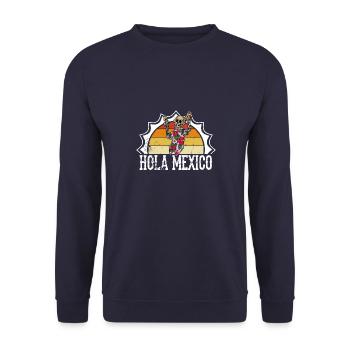 Mexiko Mexikanisch Skeleton Urlaub Tequila - Unisex Pullover - Navy - Vorne - Alina (178cm) & Michal (187cm)