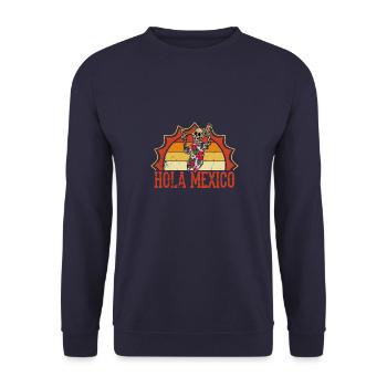 Mexiko Mexikanisch Skeleton Urlaub Tequila - Unisex Pullover - Navy - Vorne - Alina (178cm) & Michal (187cm)