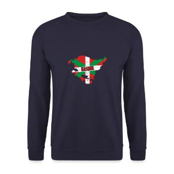 Euskaldunak Baskenland Euskal Herria Spanien - Unisex Pullover - Navy - Vorne - Alina (178cm) & Michal (187cm)