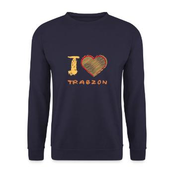 Trabzonlu Trabzon Memleket Türkei Urlaub - Unisex Pullover - Navy - Vorne - Alina (178cm) & Michal (187cm)