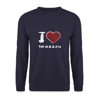 Trabzonlu Trabzon Memleket Türkei Urlaub - Unisex Pullover - Navy - Vorne - Alina (178cm) & Michal (187cm)
