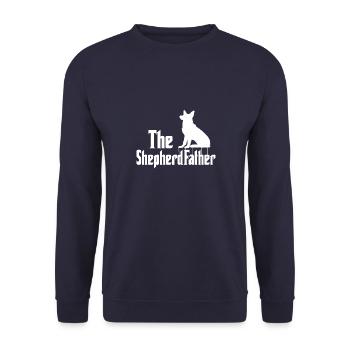 Funny Shepherd Dog Master Parody Shepherd Dog - Unisex Sweatshirt - navy - Front - Alina (178cm) & Michal (187cm)