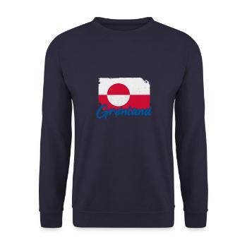 Grönland Kalaallit Nunaat Dänisch Insel - Unisex Pullover - Navy - Vorne - Alina (178cm) & Michal (187cm)