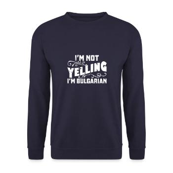 Bulgarien Herkunft Balkan Sofia Urlaub Reise - Unisex Pullover - Navy - Vorne - Alina (178cm) & Michal (187cm)
