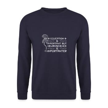 Gehirnanatomie Neurologie Arzt Medizin - Unisex Pullover - Navy - Vorne - Alina (178cm) & Michal (187cm)
