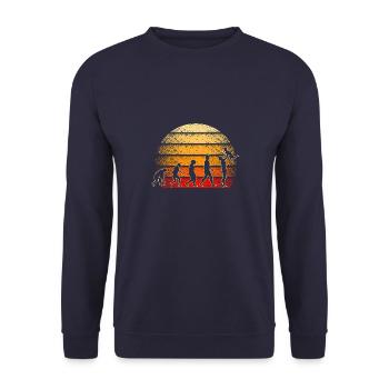 Vater Pa Vatertags Designs zum Vatertag - Unisex Pullover - Navy - Vorne - Alina (178cm) & Michal (187cm)