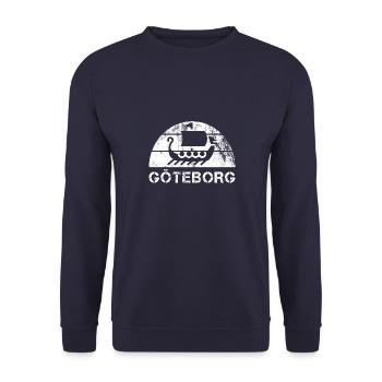 Viking Ship Gothenburg Sweden Sverige Gift - Unisex Sweatshirt - navy - Front - Alina (178cm) & Michal (187cm)