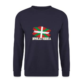 Baskenland Basco Spanien Euskal Herria Euzkadi - Unisex Pullover - Navy - Vorne - Alina (178cm) & Michal (187cm)