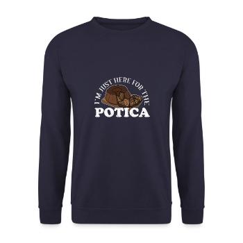 Potica Slowenische Küche Dessert Rollkuchen - Unisex Pullover - Navy - Vorne - Alina (178cm) & Michal (187cm)