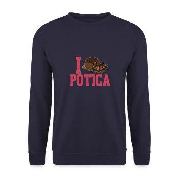 Potica Traditionell Slowenien Rezept Küche - Unisex Pullover - Navy - Vorne - Alina (178cm) & Michal (187cm)