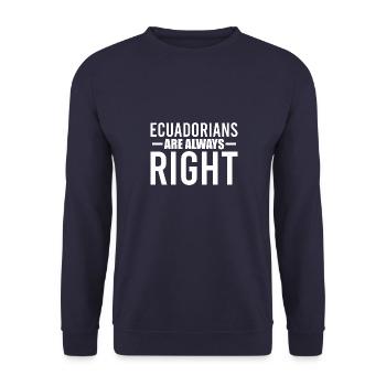 Ecuadorians Are Always Right Ecuador - Unisex Pullover - Navy - Vorne - Alina (178cm) & Michal (187cm)