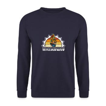 Bali Wayang Kulit Indonesien Urlaub Ozeanien - Unisex Pullover - Navy - Vorne - Alina (178cm) & Michal (187cm)