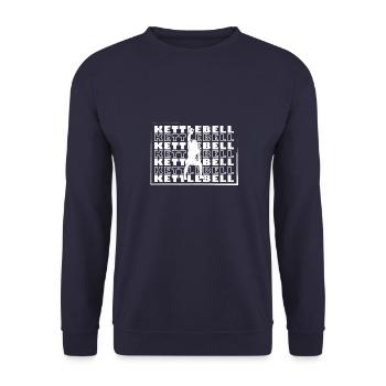 Fitness Hantel Kettlebell Gym Sport Muskeln - Unisex Pullover - Navy - Vorne - Alina (178cm) & Michal (187cm)