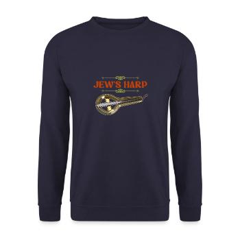 Musiker Jew's Harp Qopuz Maultrommel Musik - Unisex Pullover - Navy - Vorne - Alina (178cm) & Michal (187cm)