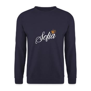 Sofia Custom Name for Women Kids Toddlers - Sofia - Unisex Sweatshirt - navy - Front - Alina (178cm) & Michal (187cm)