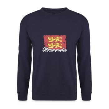 Normannisch Nordwesteuropa Normandie Region - Unisex Pullover - Navy - Vorne - Alina (178cm) & Michal (187cm)