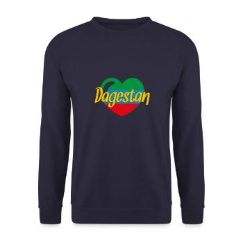 Dagestan Papakha Adler Flagge Herkunft Reise - Unisex Pullover - Navy - Vorne - Alina (178cm) & Michal (187cm)