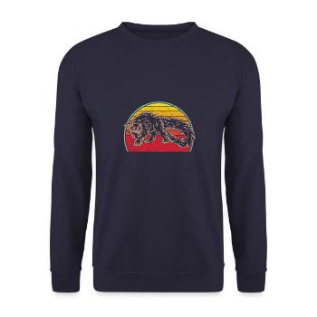 Polynesien Binturong Natur Tierwelt Asien - Unisex Pullover - Navy - Vorne - Alina (178cm) & Michal (187cm)