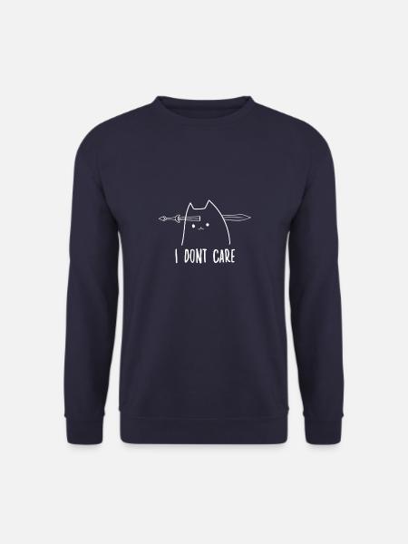 Katzen Zubehör lustiges Katzenhalter Katzen - Unisex Pullover - Navy