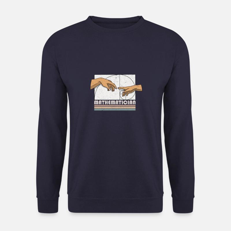 Création d’Adams Fibonacci Math Art - Sweat-shirt Unisexe - marine