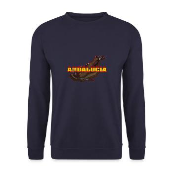 Jamon Spanische Küche Schweinefleisch Schinken - Unisex Pullover - Navy - Vorne - Alina (178cm) & Michal (187cm)