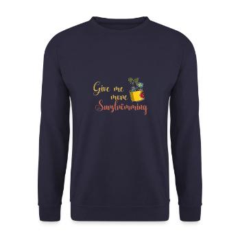 Schweden Surströmming Schwedisch Fisch Essen - Unisex Pullover - Navy - Vorne - Alina (178cm) & Michal (187cm)
