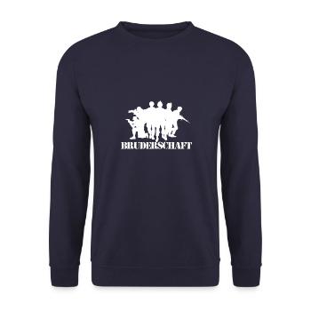 Veteran Bundeswehr Soldat Krieger Kameradschaft - Unisex Pullover - Navy - Vorne - Alina (178cm) & Michal (187cm)