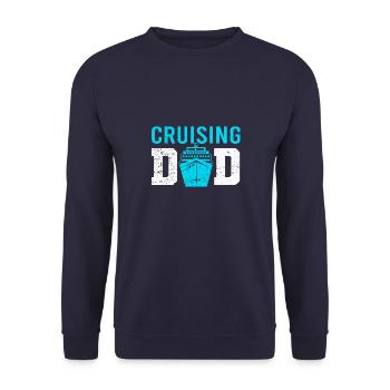 Kreuzfahrt Kreuzfahrtschiff Cruise Vintage Cruiser - Unisex Pullover - Navy - Vorne - Alina (178cm) & Michal (187cm)