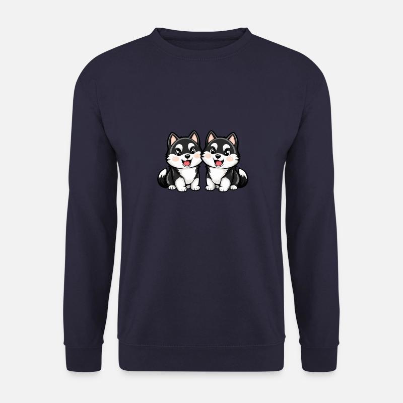 Husky Dog Comic - Unisex Sweatshirt - navy