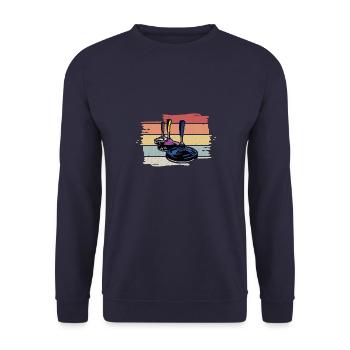Curler Whisperer Vintage Curling - Unisex Sweatshirt - navy - Front - Alina (178cm) & Michal (187cm)