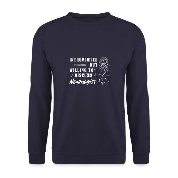 Neurologie Wissenschaft Medizin Student Arzt - Unisex Pullover - Navy - Vorne - Alina (178cm) & Michal (187cm)
