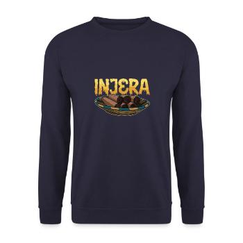 Injera National Hausgemacht Backen Äthiopien - Unisex Pullover - Navy - Vorne - Alina (178cm) & Michal (187cm)