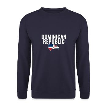 République dominicaine Carte Drapeau Dominicain - Sweat-shirt Unisexe - marine - Devant - Alina (178cm) & Michal (187cm)