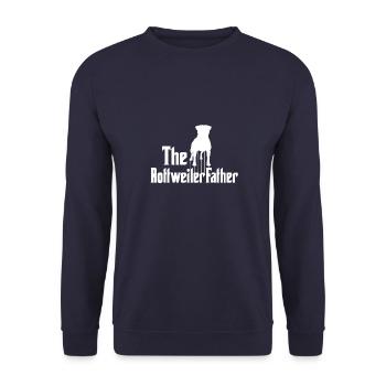 Rottweiler Hund Herren Motiv Rottweiler Papa - Unisex Pullover - Navy - Vorne - Alina (178cm) & Michal (187cm)