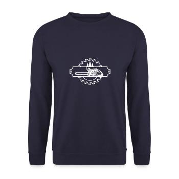 Tronçonneuse Axt Förster Bûcheron scie chaîne - Sweat-shirt Unisexe - marine - Devant - Alina (178cm) & Michal (187cm)