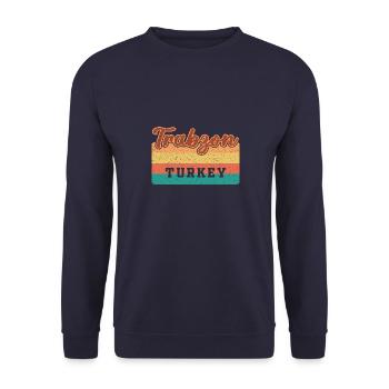 Türkei Trabzon Göktürk Deutschtürken Urlaub - Unisex Pullover - Navy - Vorne - Alina (178cm) & Michal (187cm)