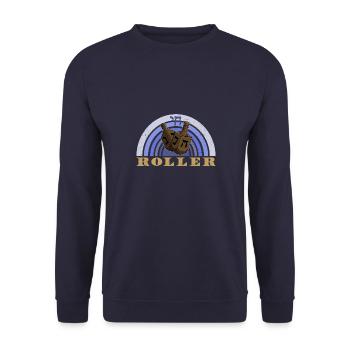 Chanukka jüdische Feiertag Dreidel Juden - Unisex Pullover - Navy - Vorne - Alina (178cm) & Michal (187cm)