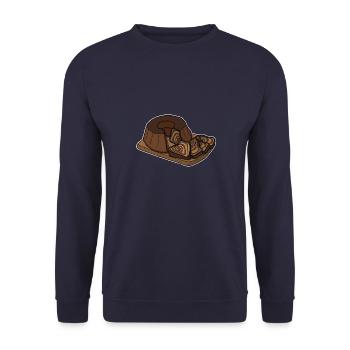 Brotkuchen Potica Slowenien Kuchen Bäcker - Unisex Pullover - Navy - Vorne - Alina (178cm) & Michal (187cm)