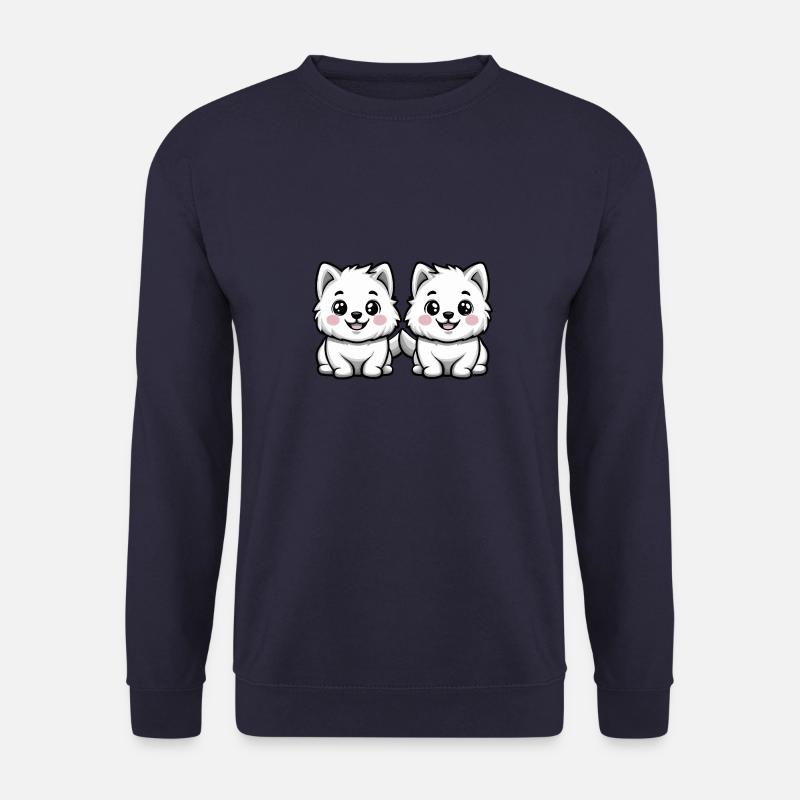 Samojede Hund Comic - Unisex Pullover - Navy